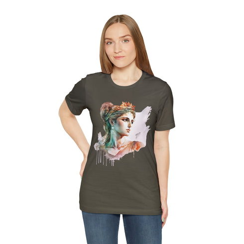 Greecian Goddess in Watercolor - Short Sleeve Tee